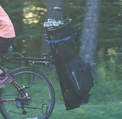 Golf Bag Carrier for Bicycles Without a Rear Rack